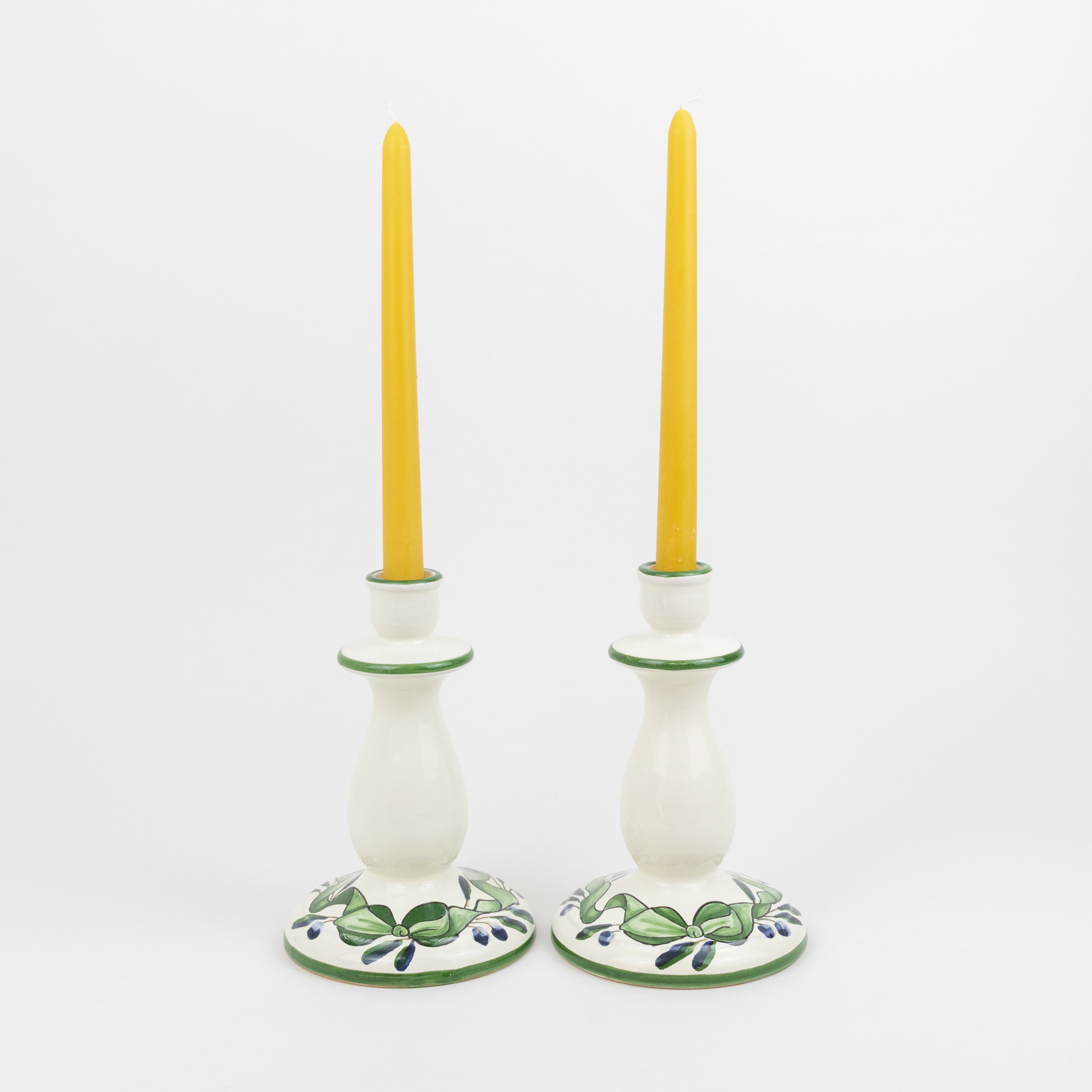 Olive & Ribbon Candle Holder