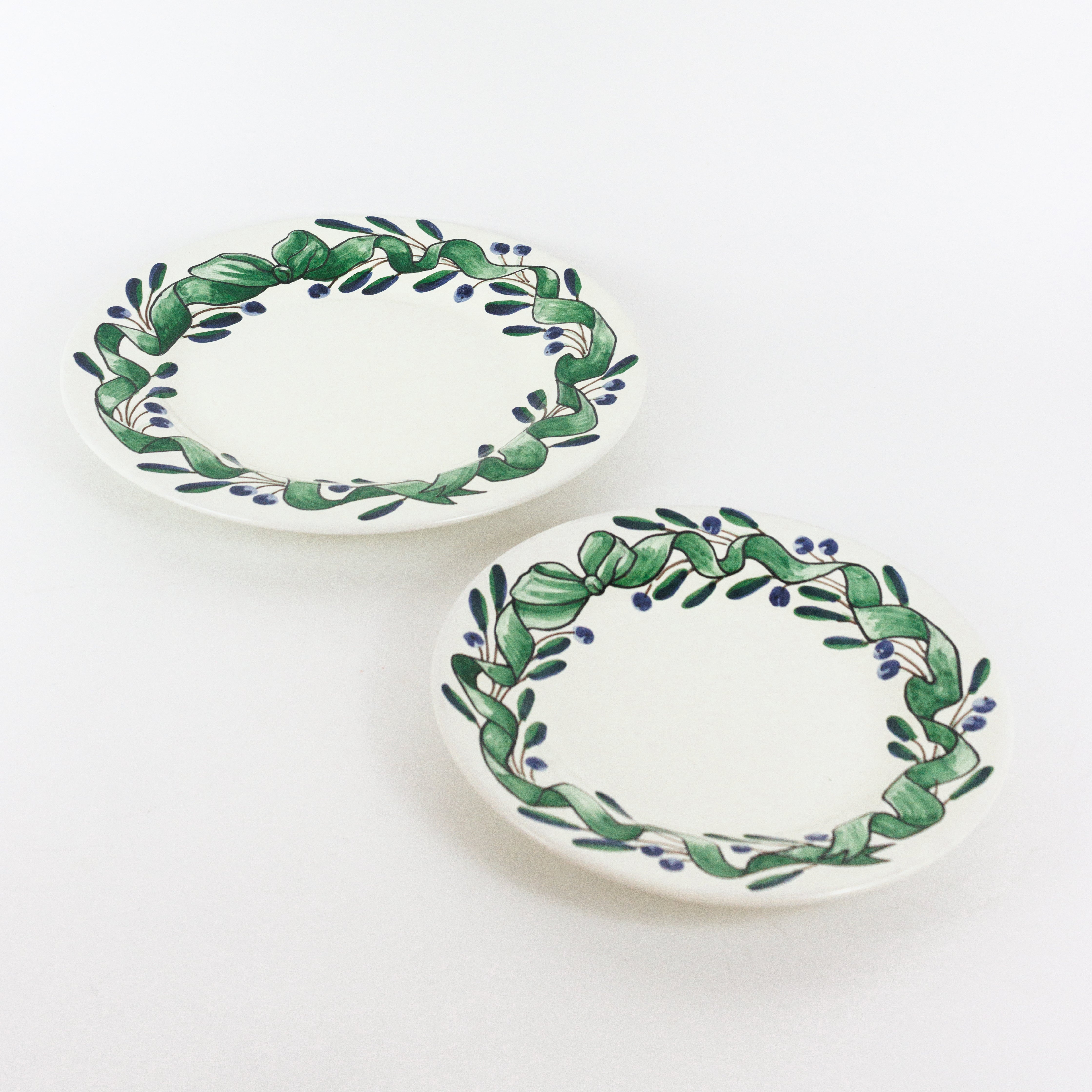 Olive & Ribbon Plates