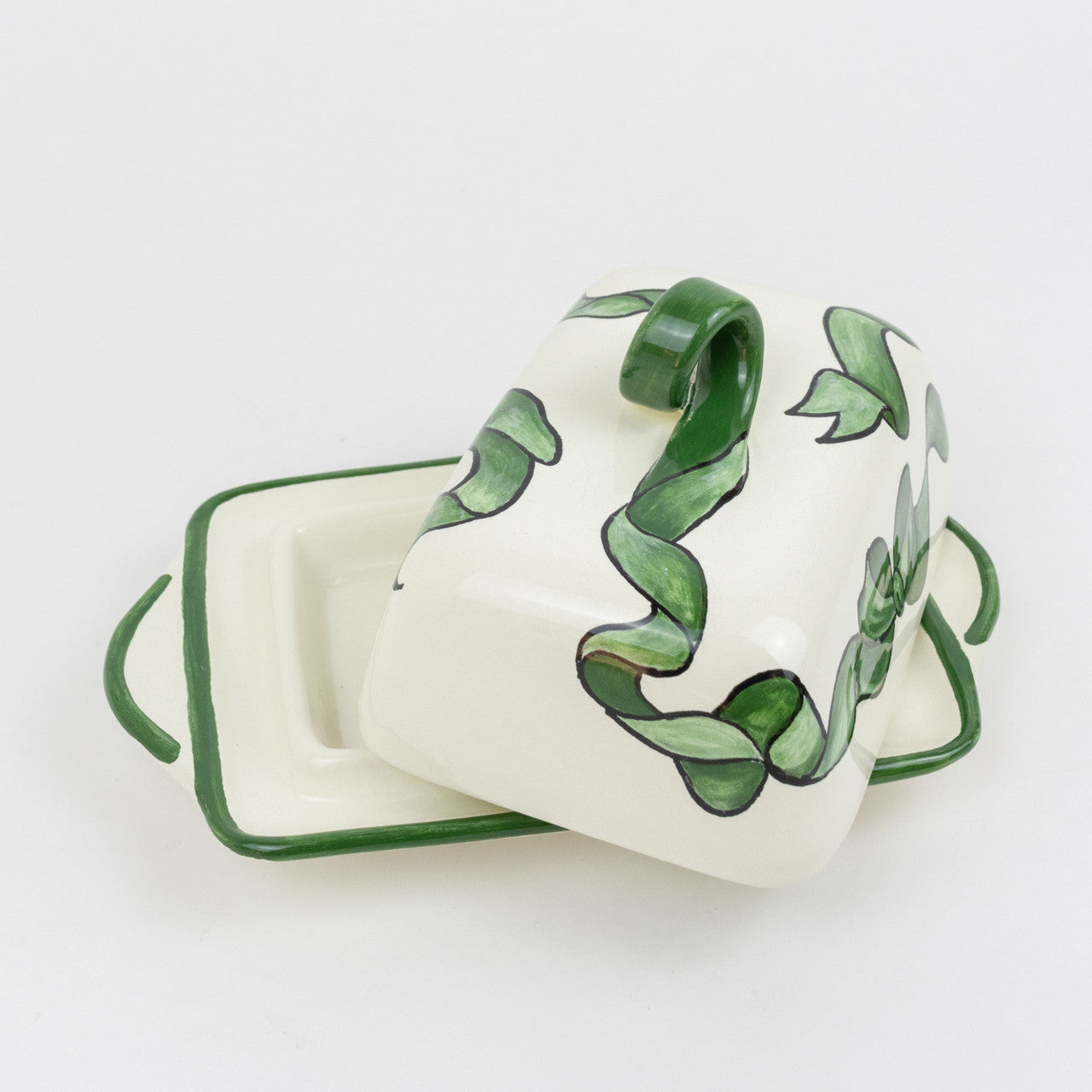 Olive & Ribbon Butter Dish