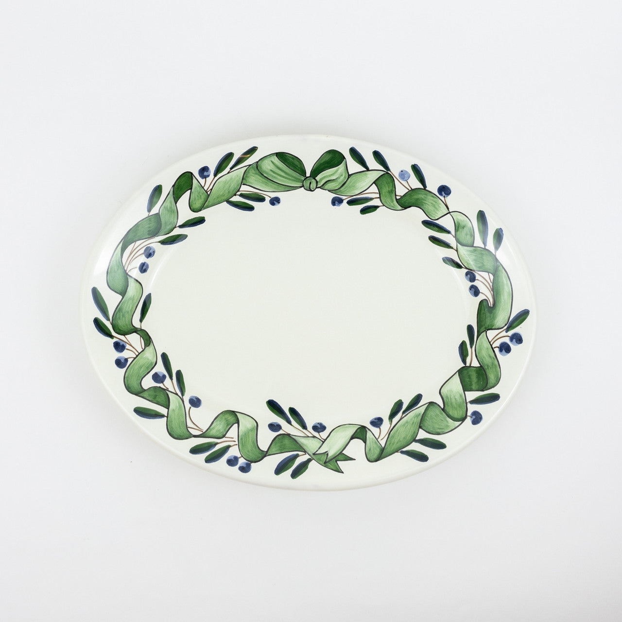 Olive & Ribbon Oval Platter