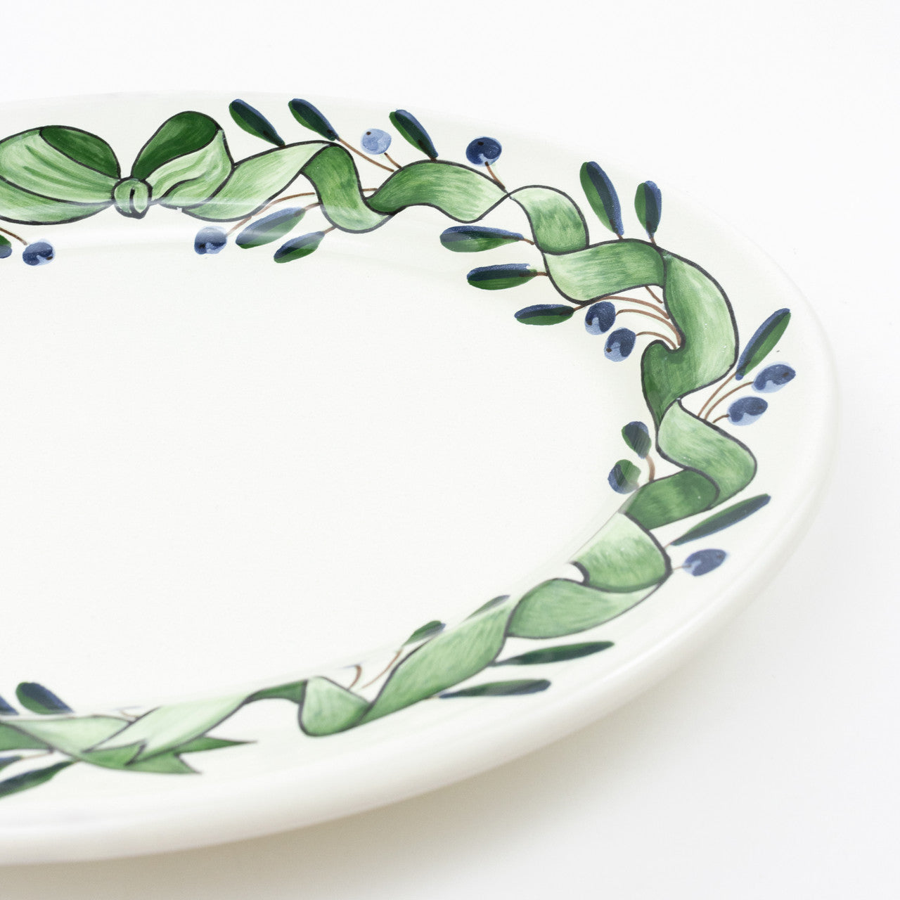 Olive & Ribbon Oval Platter