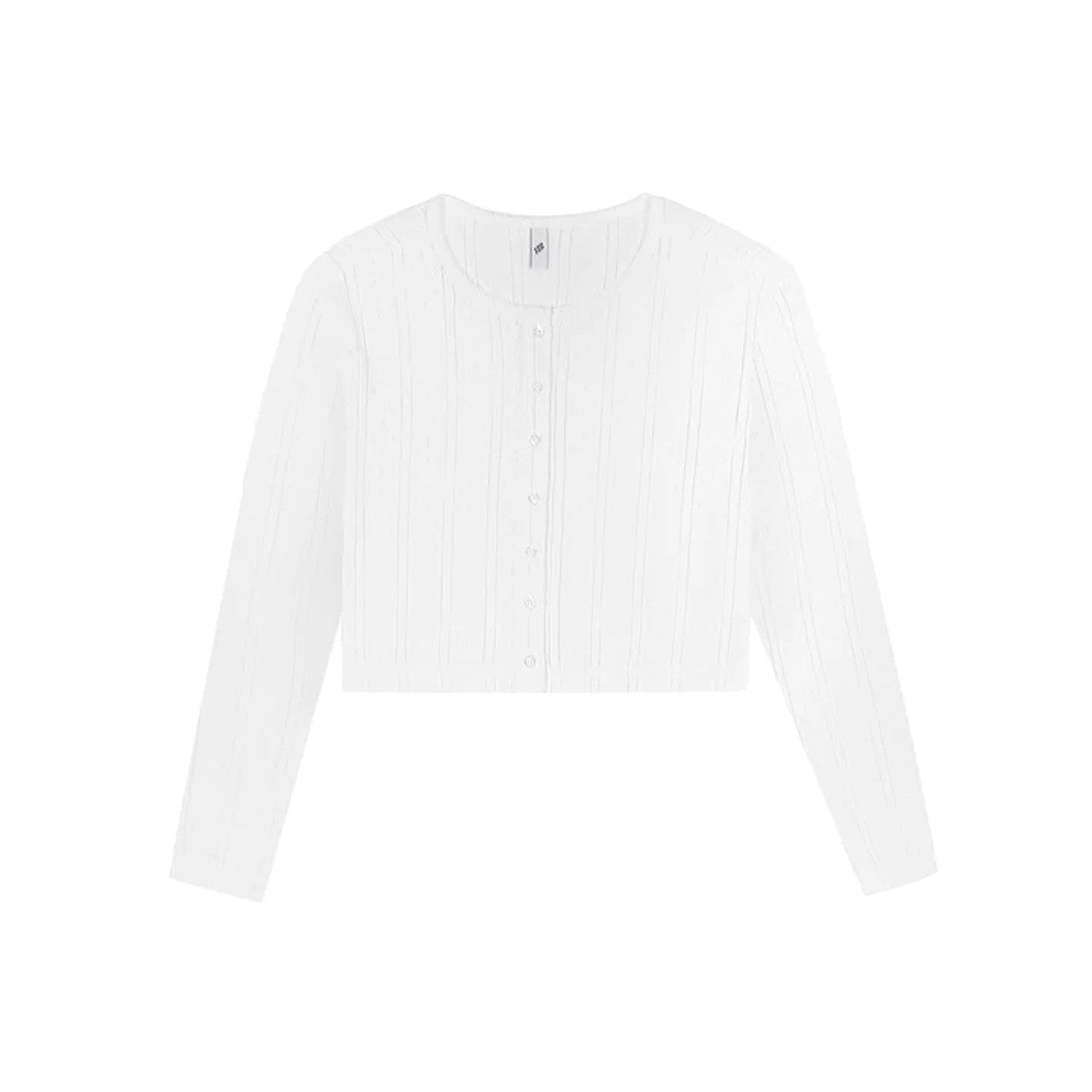 Cou Cou White Cropped Cardigan