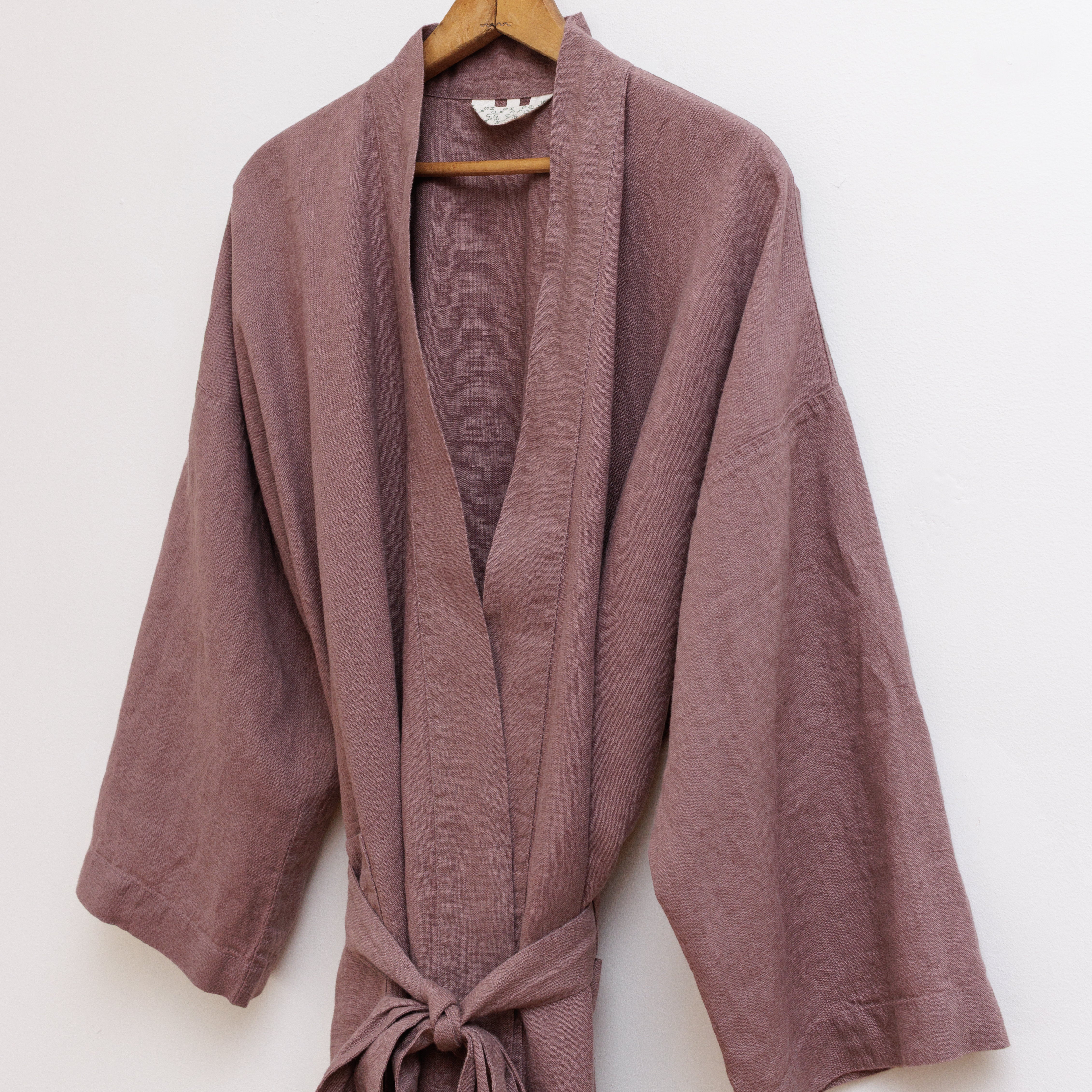 Plum Linen Robe