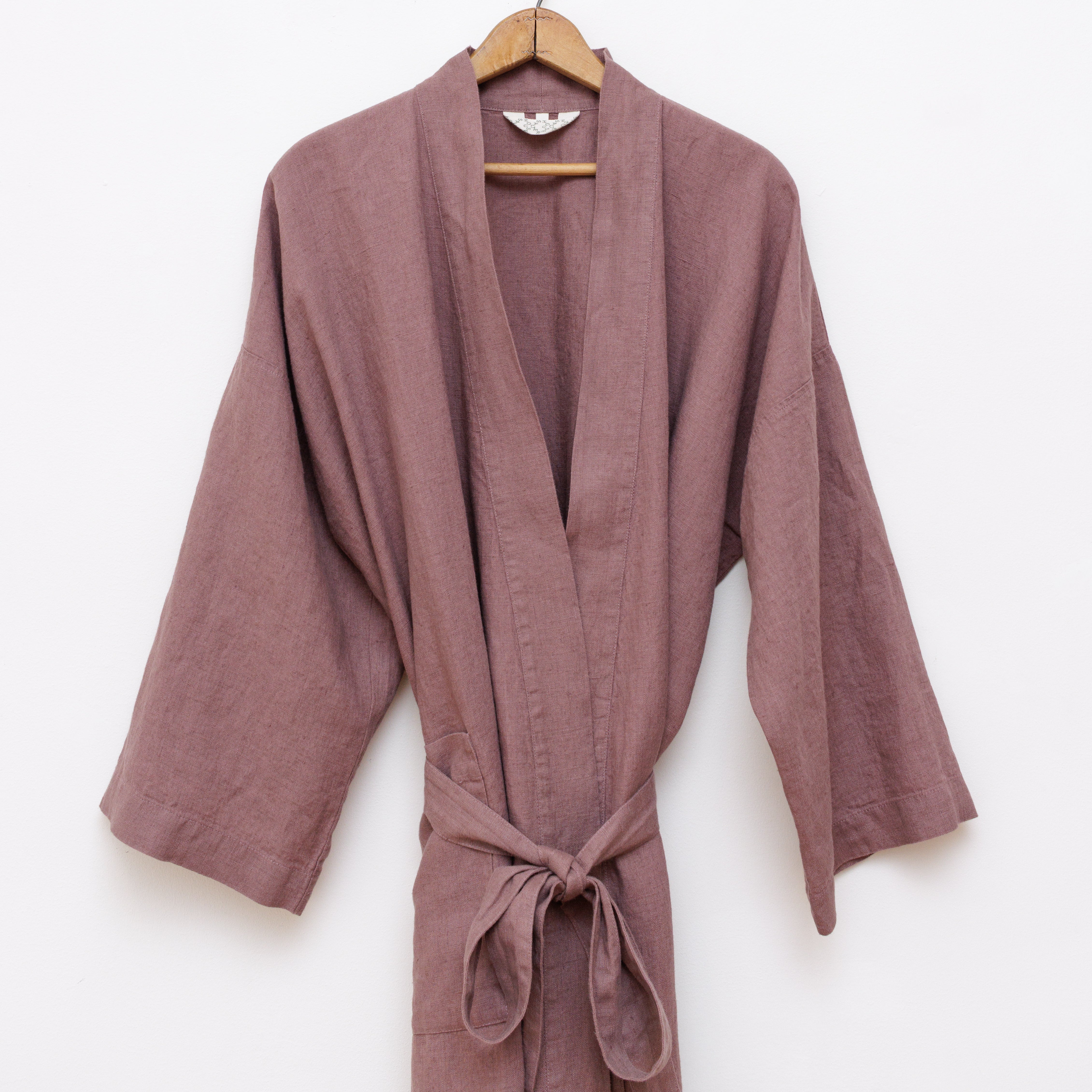 Plum Linen Robe