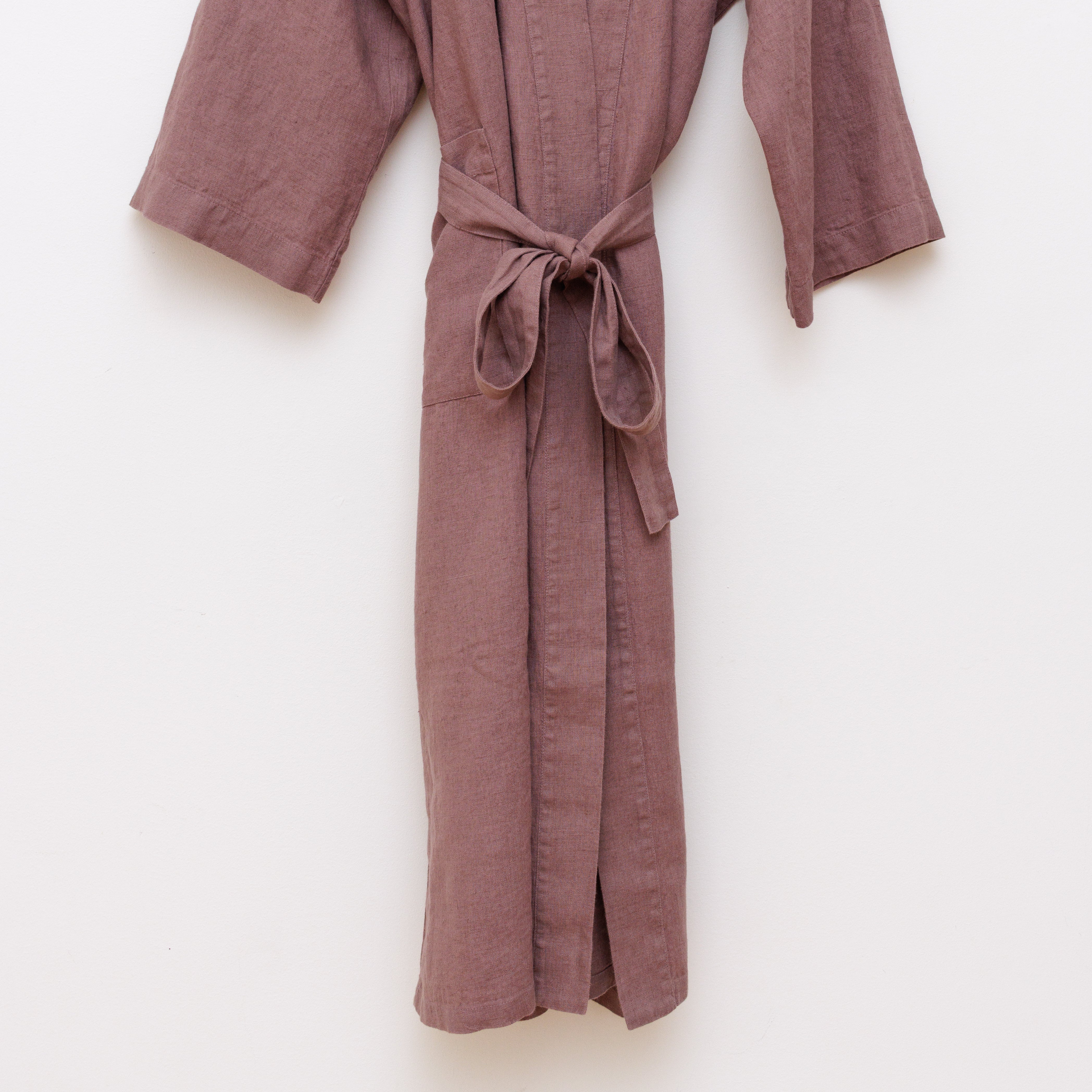 Plum Linen Robe