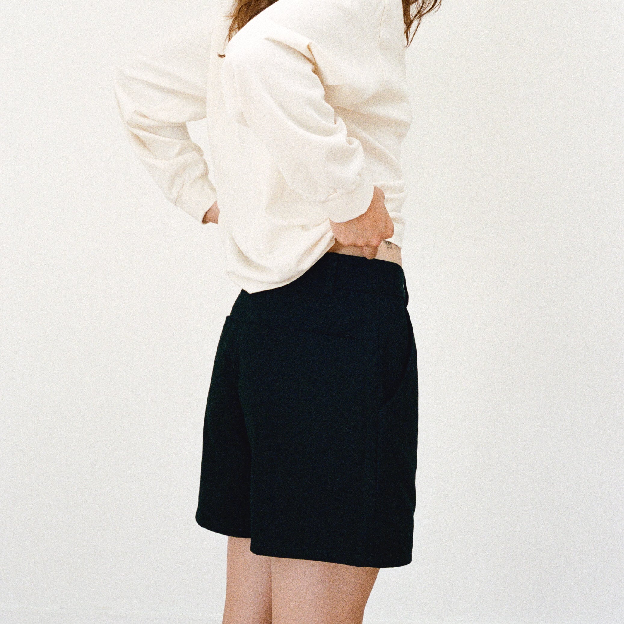 Black Deep-Pocket Work Shorts