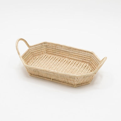 Mini Rectangle Woven Tray with Handles