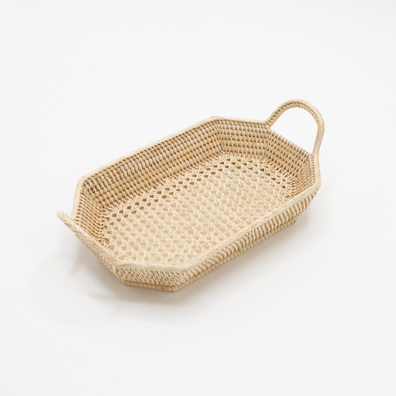 Mini Rectangle Woven Tray with Handles