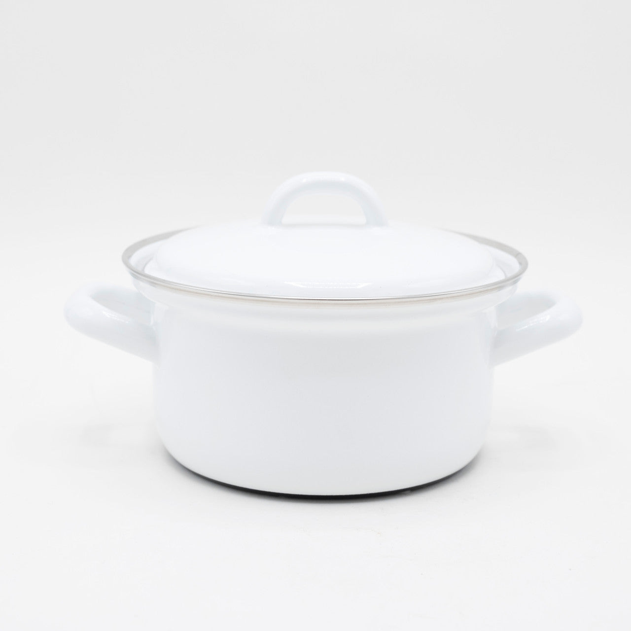 White Enamel Casserole Pot