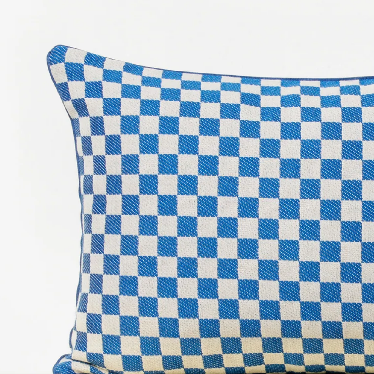 Checked Maba Long Cushion