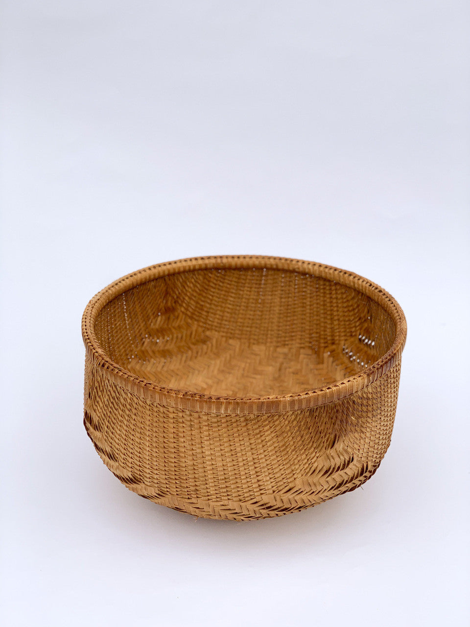 Smoked Bamboo Bowl Basket