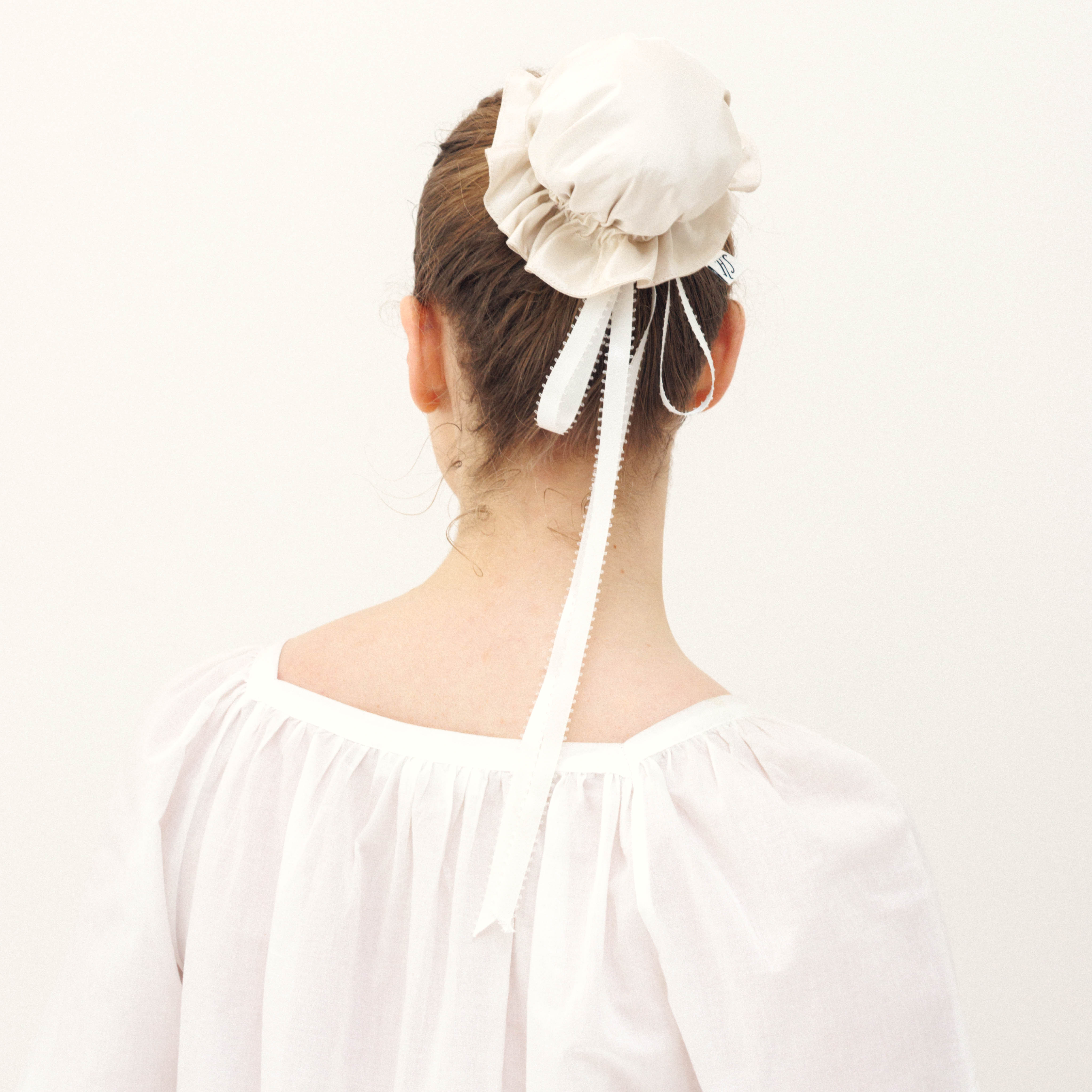 Ivory Silk Bun Cover