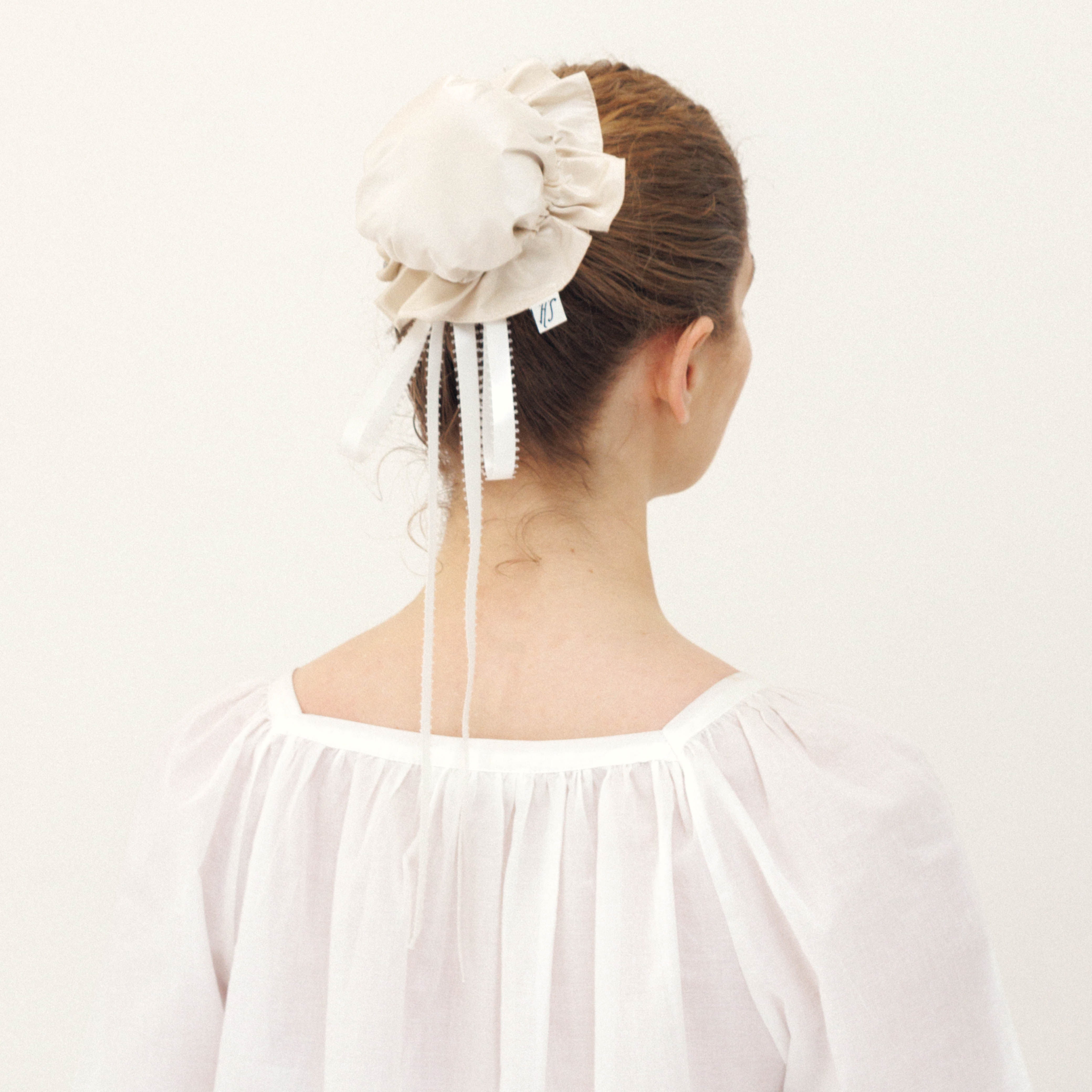 Ivory Silk Bun Cover