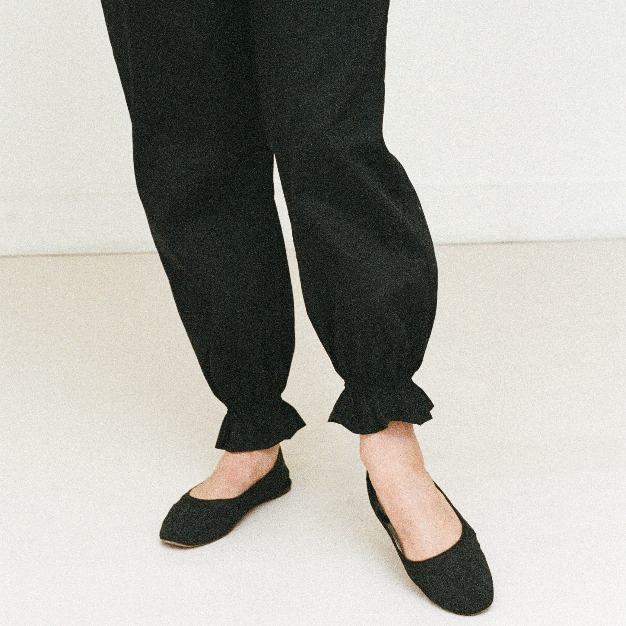 Black Cotton Bloomer Pants