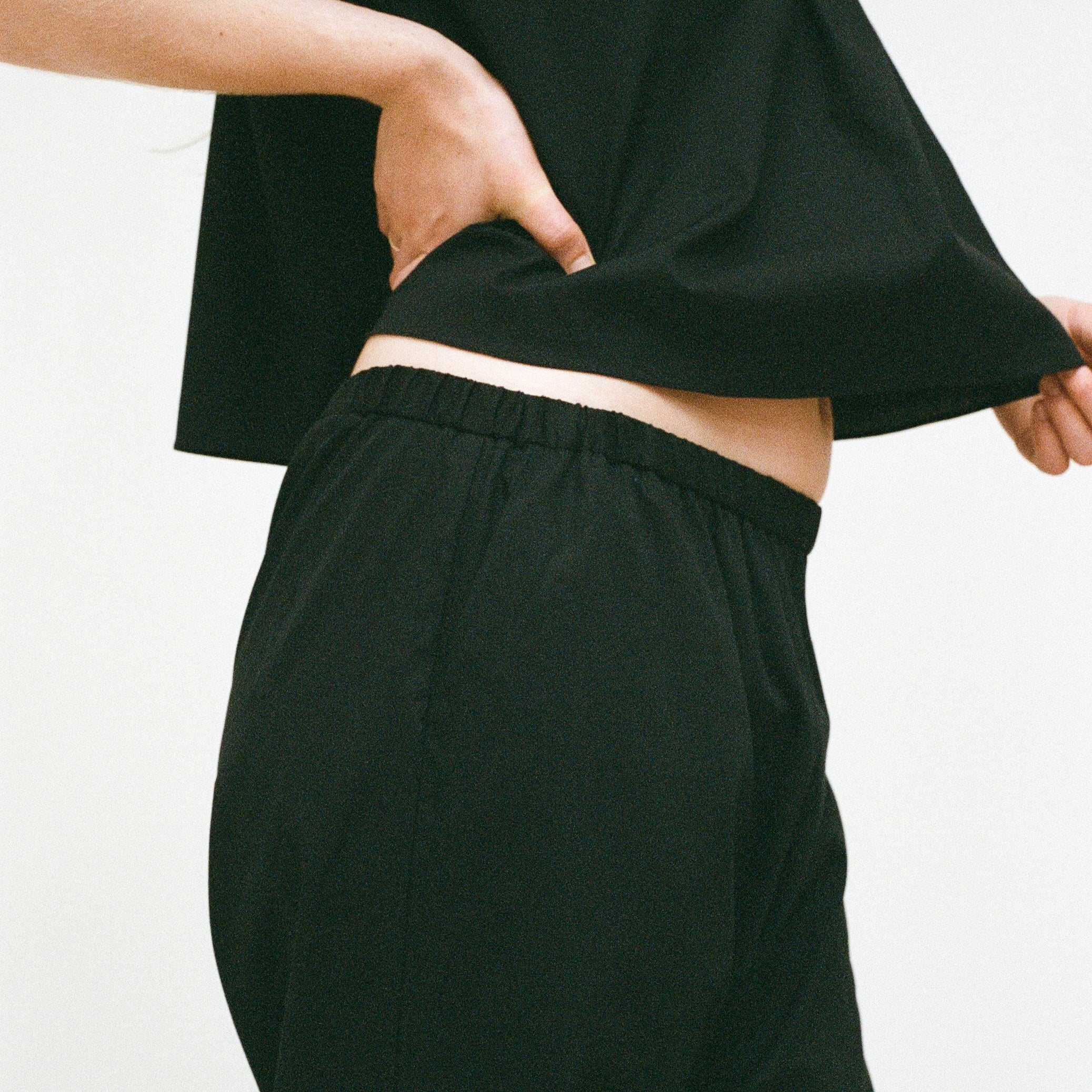 Black Cotton Bloomer Pants