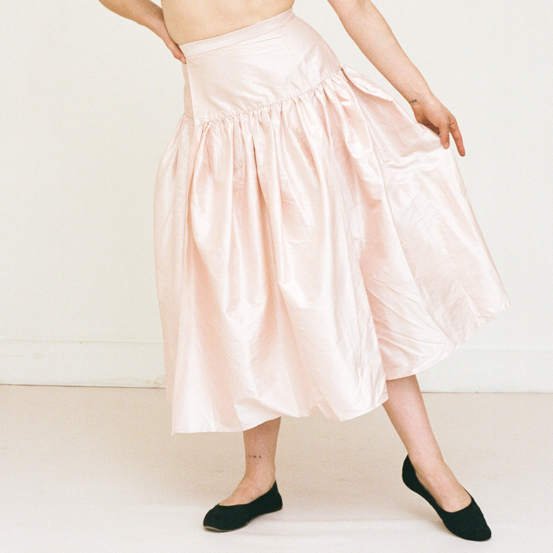 Petal Silk Wrap Skirt
