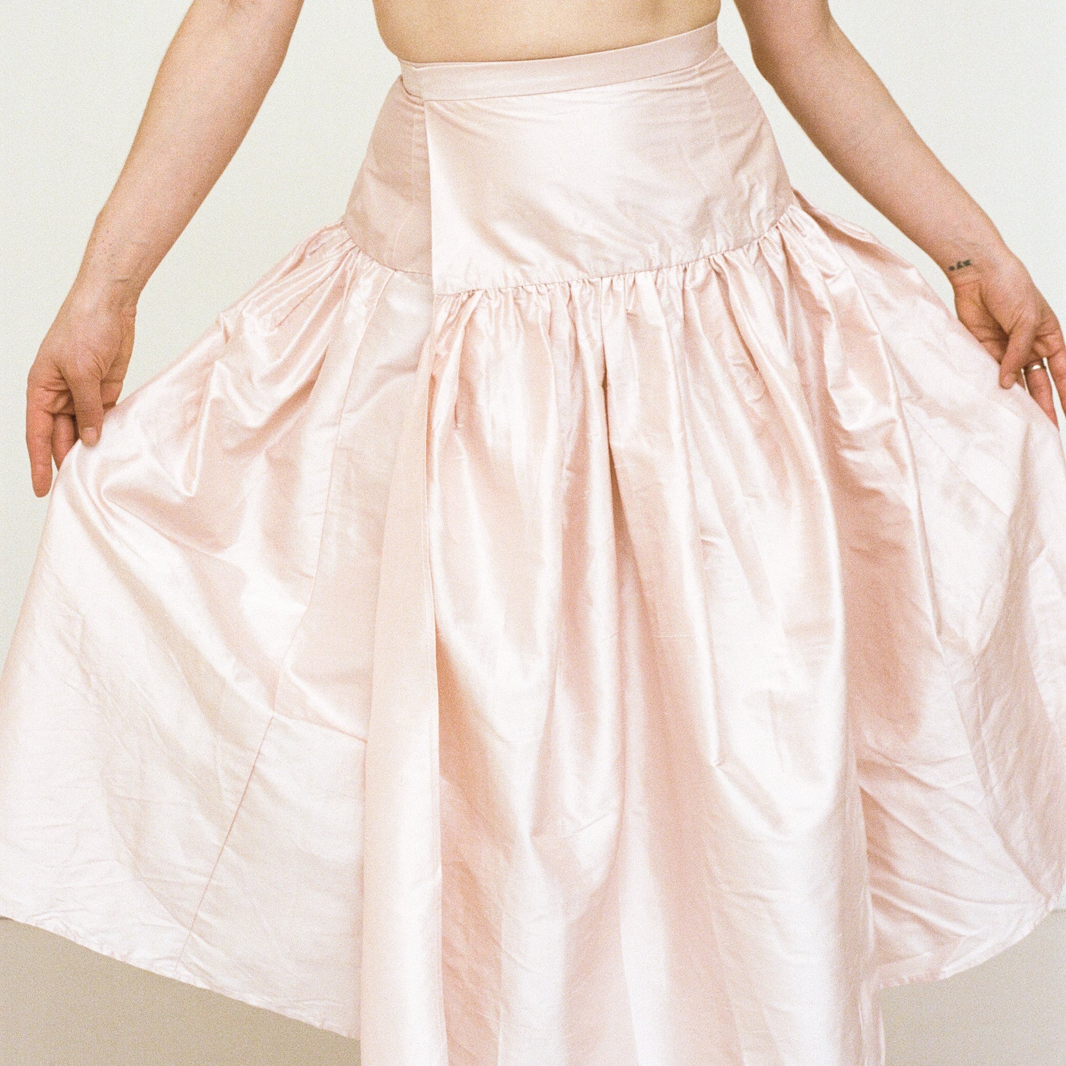 Petal Silk Wrap Skirt