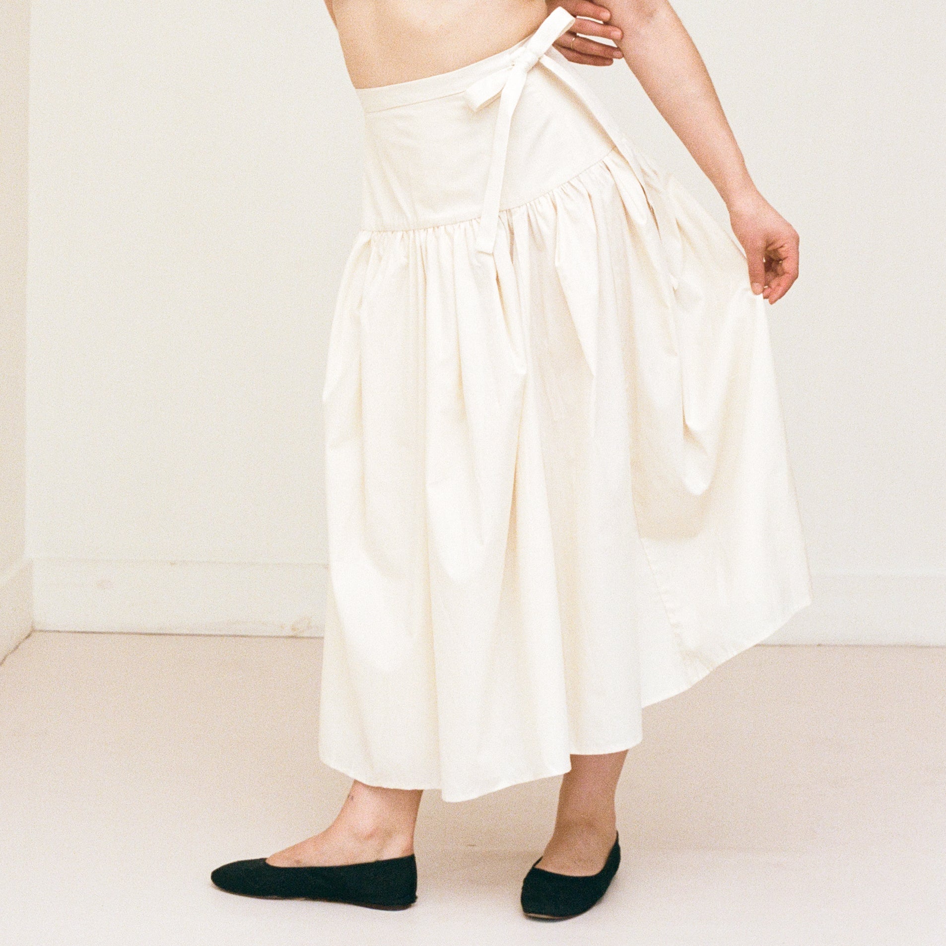 Batiste Cotton Wrap Skirt