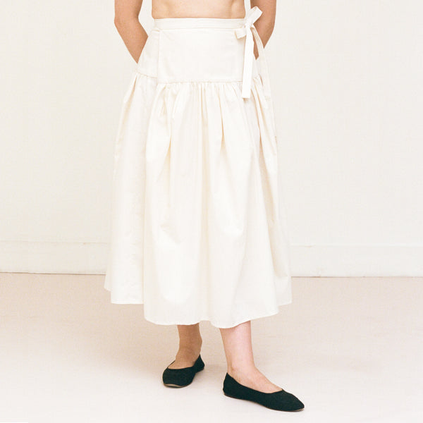 Batiste Cotton Wrap Skirt – Salter House