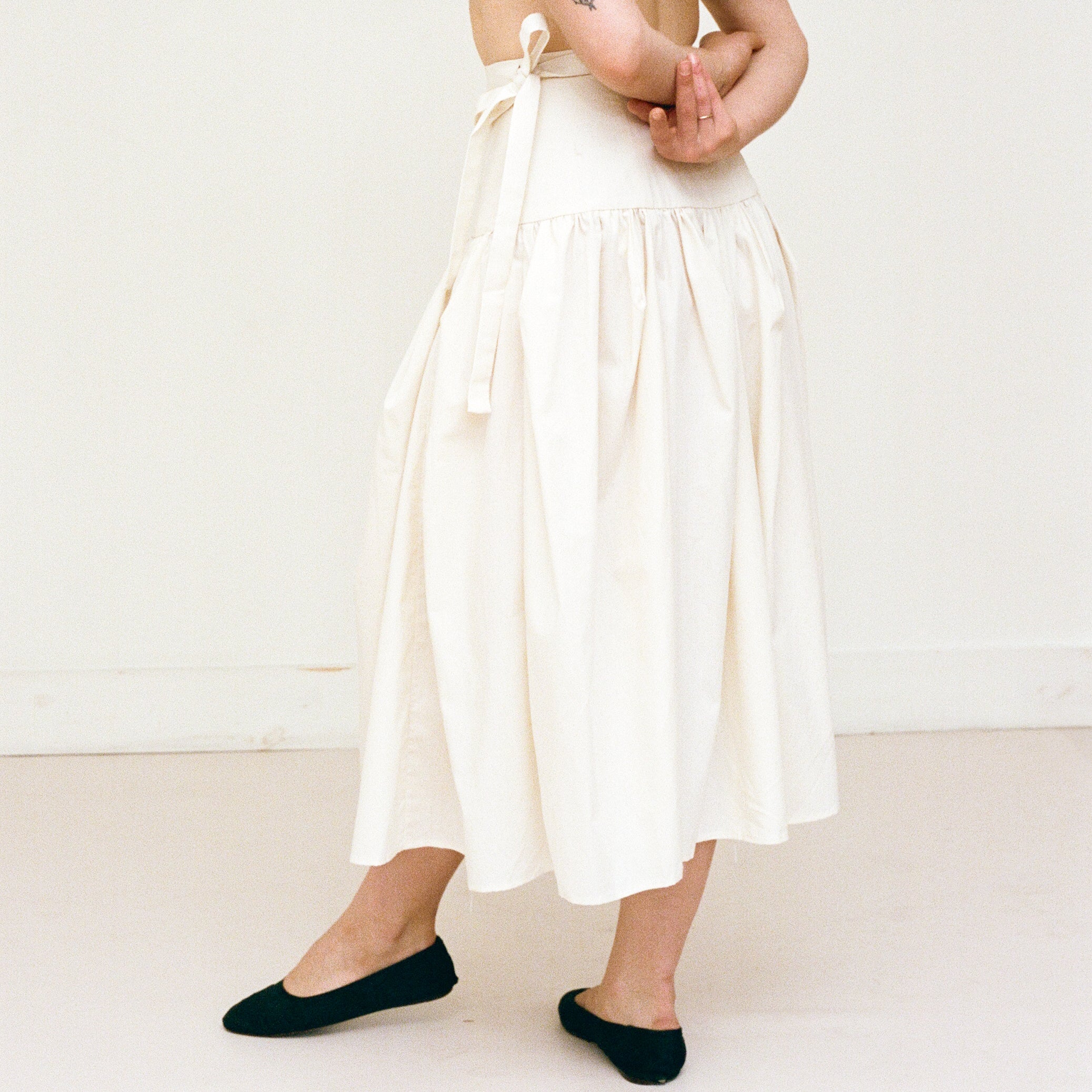 Batiste Cotton Wrap Skirt